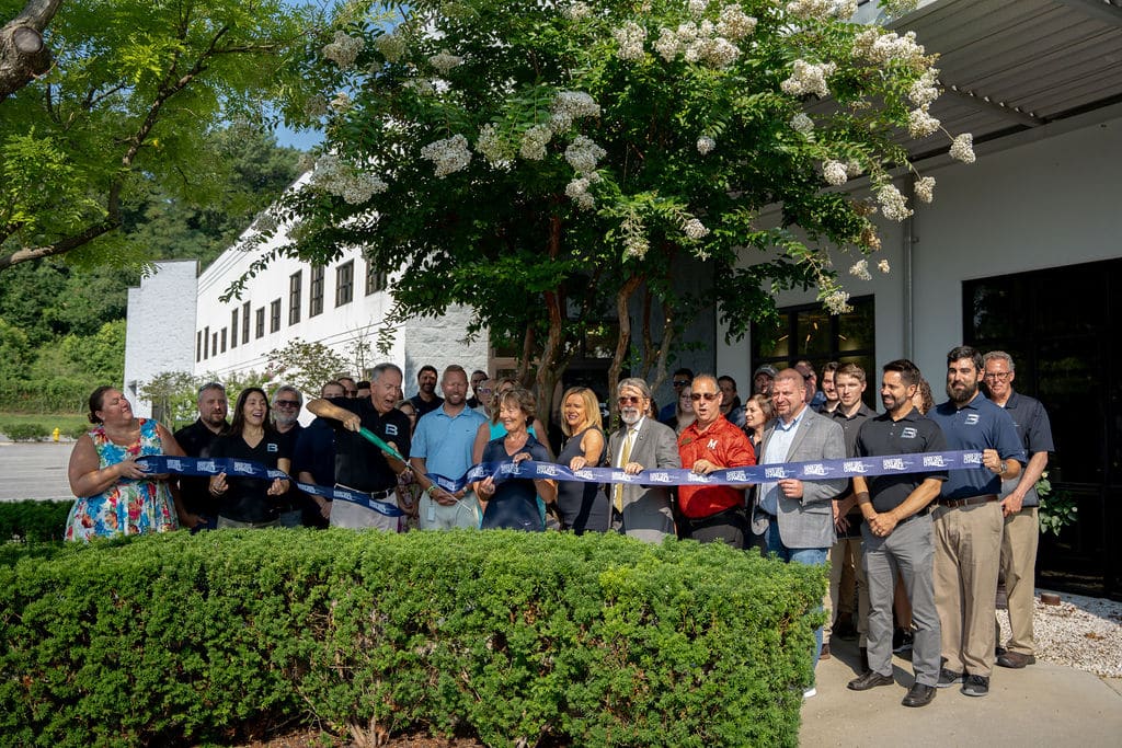 Keith Hiss cuts ribbon at new facility in Joppa, MD